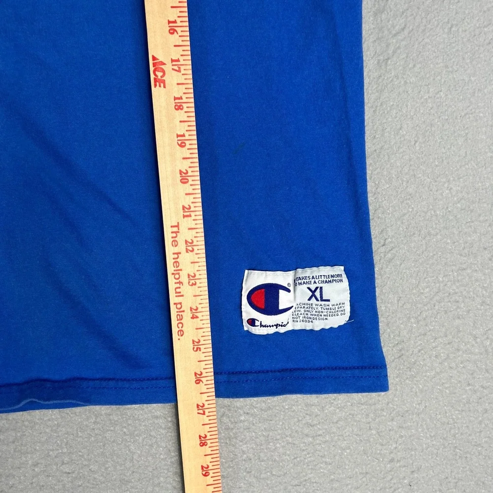 VTG Champion Tank Top Mens XL Blue‎ Sleeveless Spellout 1990s Training Gym